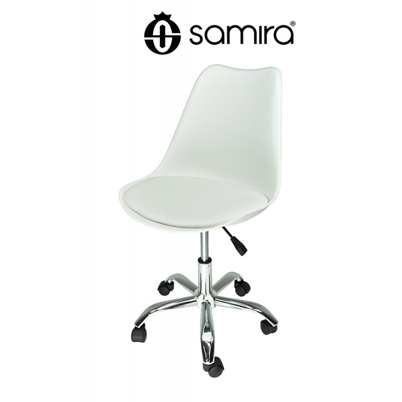 Sedia da ufficio girevole, sedia da scrivania bianca con rotelle mod. SALLY  – Samira Italia